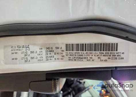 2016 Jeep Cherokee Latitude z USA, uszkodzony, nr VIN 1C4PJMCB6GW218919